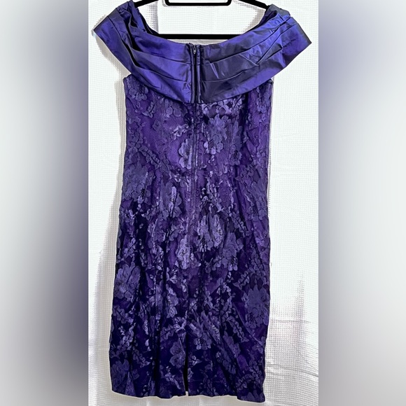 NWT VINTAGE JESSICA HOWARD BY MITCHELL RODBELL “LACE” Sz 8 Purple Dress Made USA - Picture 2 of 6